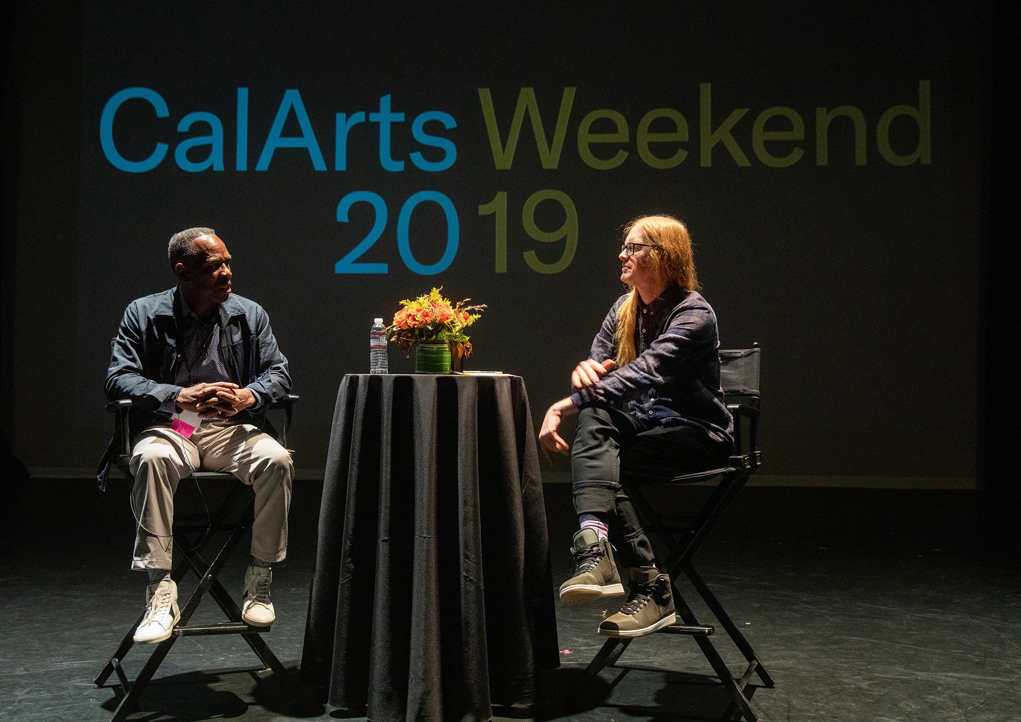 CalArts Faculty members Charles Gaines and Michael Ned Holte in conversation