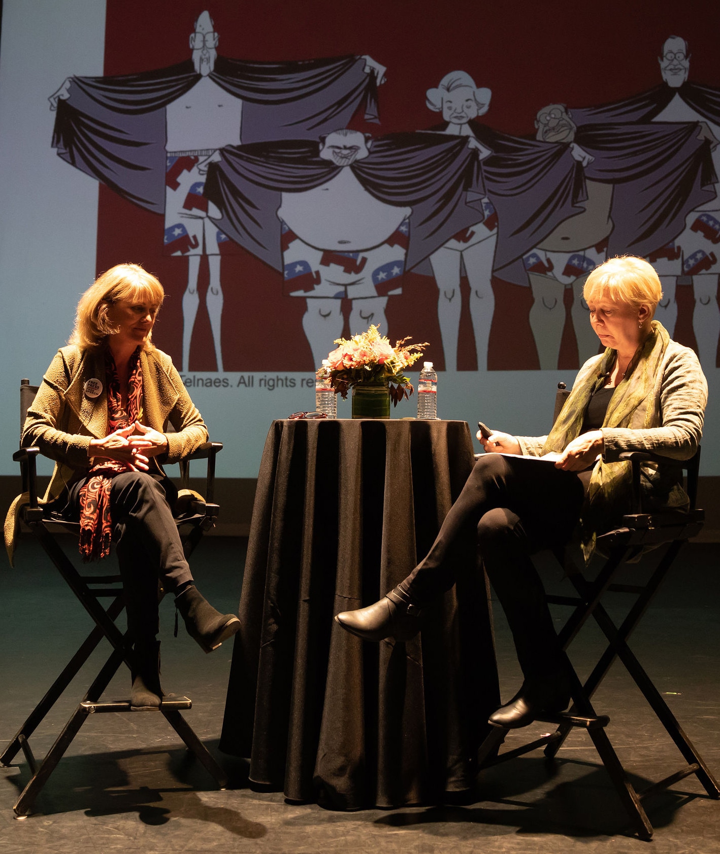 Ann Telnaes (Film/Video BFA 85) in conversation with CalArts faculty member Mindy Johnson