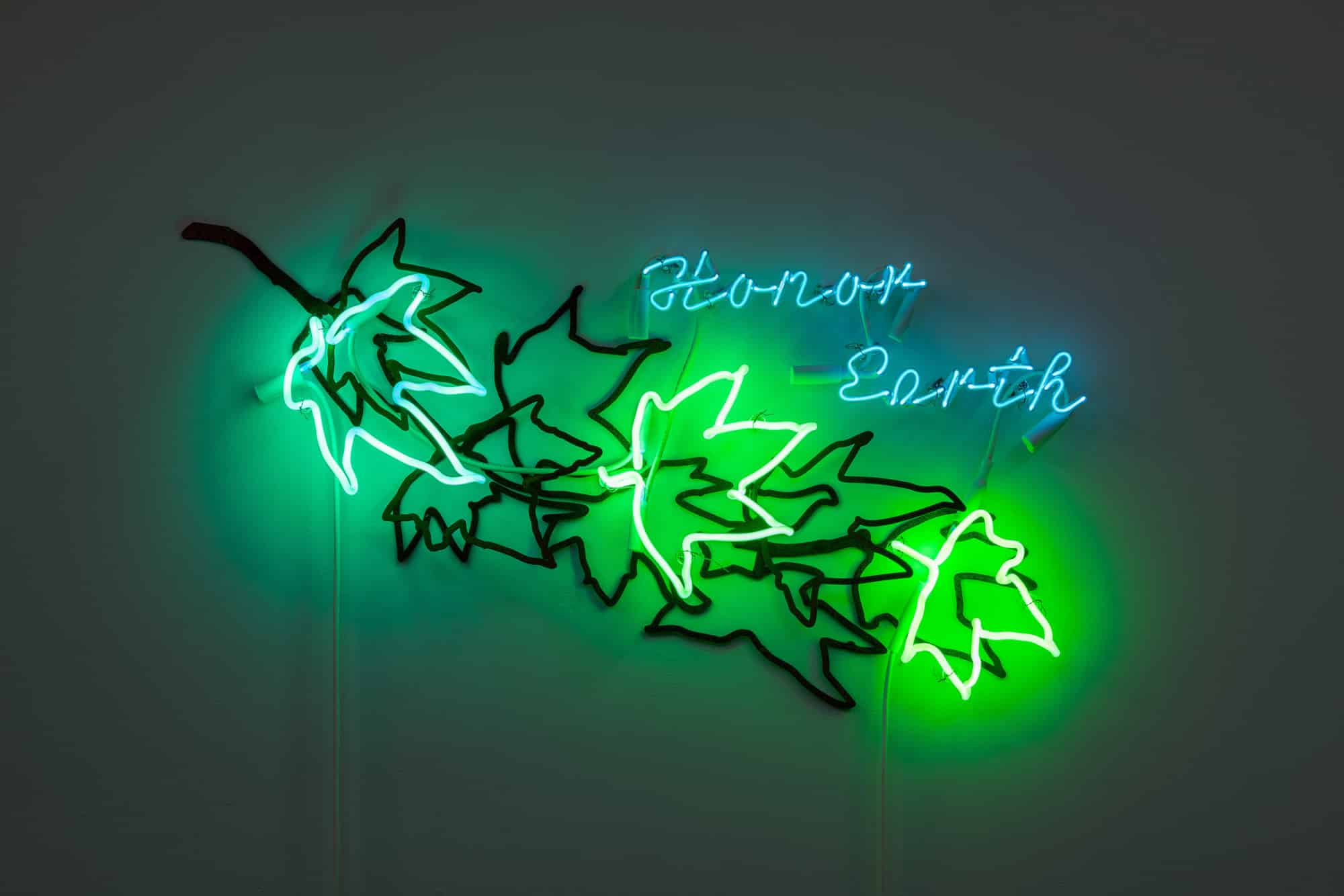 Light mounted Artwork by Andrea Bowers (CalArts '92)